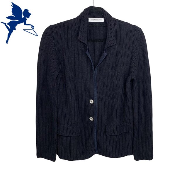 AMINA RUBINACCI  Ribbed Cardigan Sweater - Picture 1 of 8